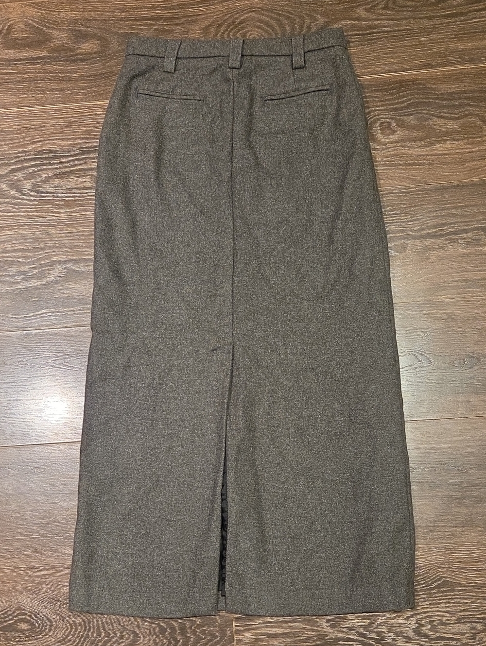 ❤️ GAP VINTAGE Y2K WOOL BLEND MAXI SKIRT, CHARCOAL GRAY, 4 - Picture 5 of 5